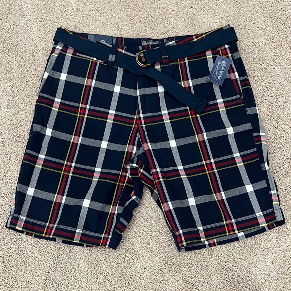 Mens AMERICAN RAG plaid shorts